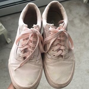 Light pink canvas vans